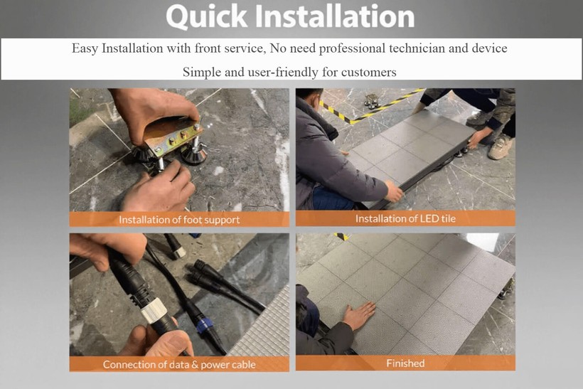 quick installation of floor tile display screen 1 quick installation of floor tile display screen 1