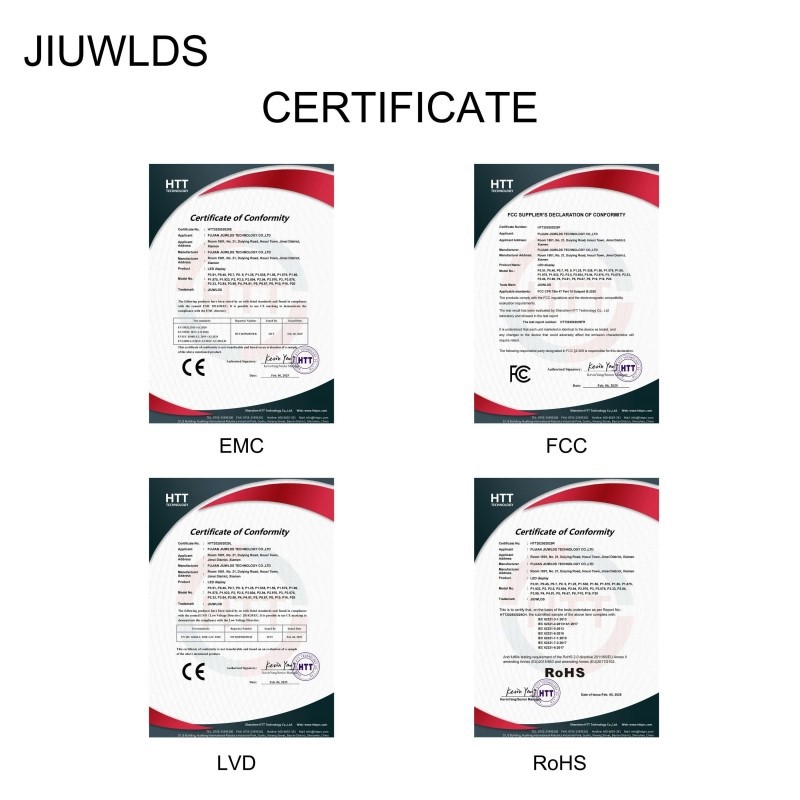 certification of P29 Stage LED Screen Floor Tiles